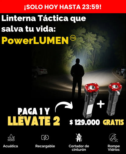 *PAGA 1 y LLÉVATE 2* Linterna Indestructible Súper Potente 6 en 1 PowerLUMEN™