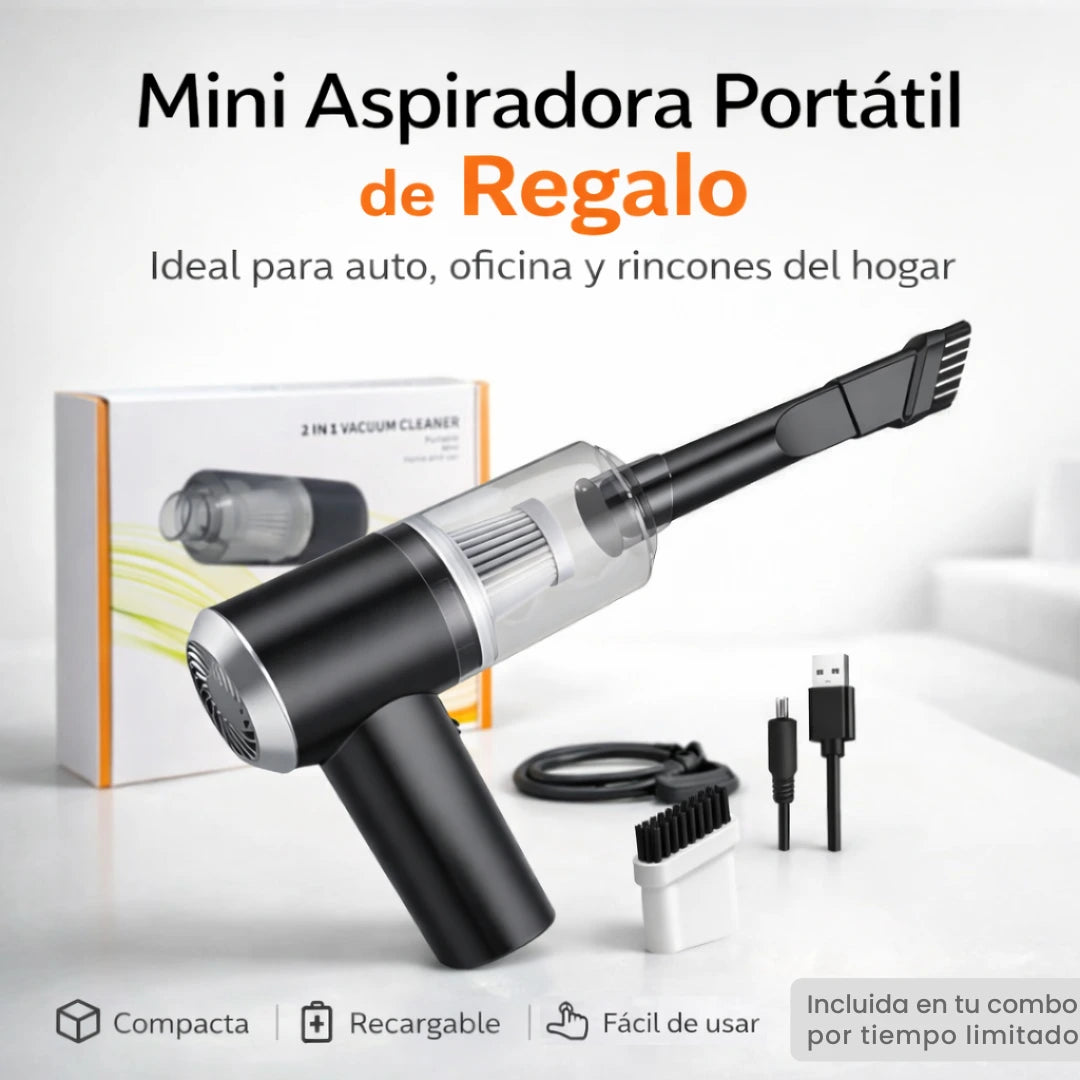 *COMBO ESPECIAL*: Hidrolavadora + (Aspiradora Portátil + Doble Batería + Maletín)