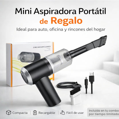 *COMBO ESPECIAL*: Hidrolavadora + (Aspiradora Portátil + Doble Batería + Maletín)
