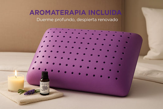 PillowZen - Almohada Ortopedica con Aromaterapia + Esencia de lavanda (regalo)